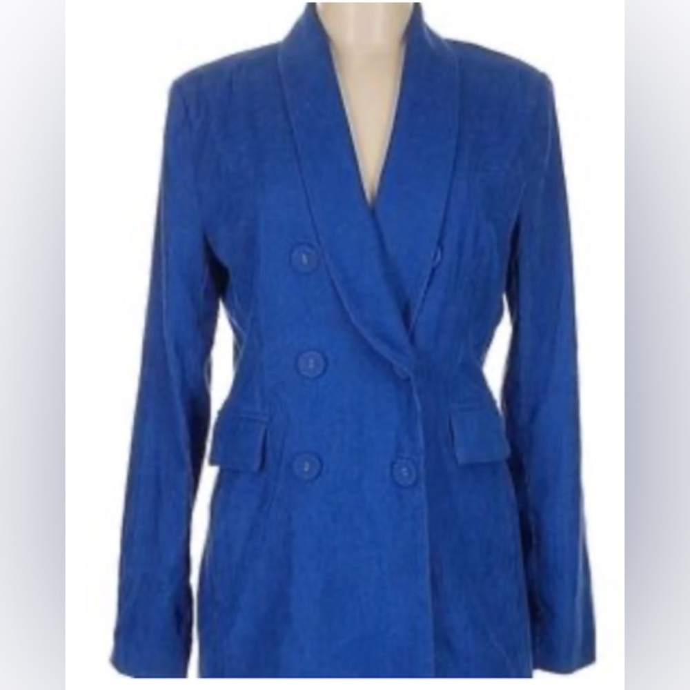 Dee Elly Women’s Blue Blazer – Suit Jacket, Classic Tailored Fit